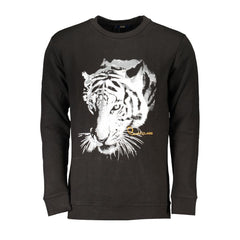 Cavalli Class Black Cotton Sweater -   -  Cavalli Class.