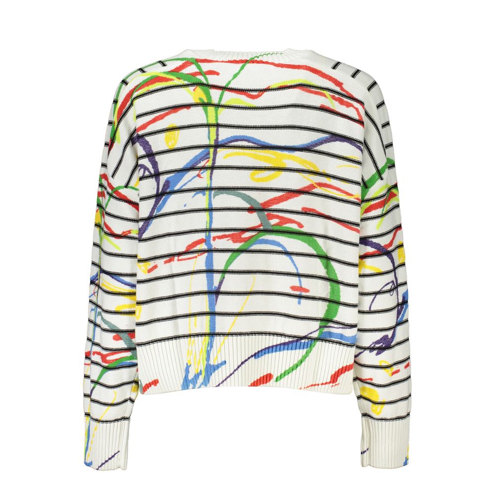 Desigual Chic Contrast Detail Crew Neck Sweater -   -  Desigual.