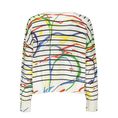 Desigual Chic Contrast Detail Crew Neck Sweater -   -  Desigual.