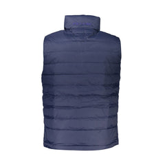 La Martina Sleek Sleeveless Embroidered Blue Jacket -   -  La Martina.