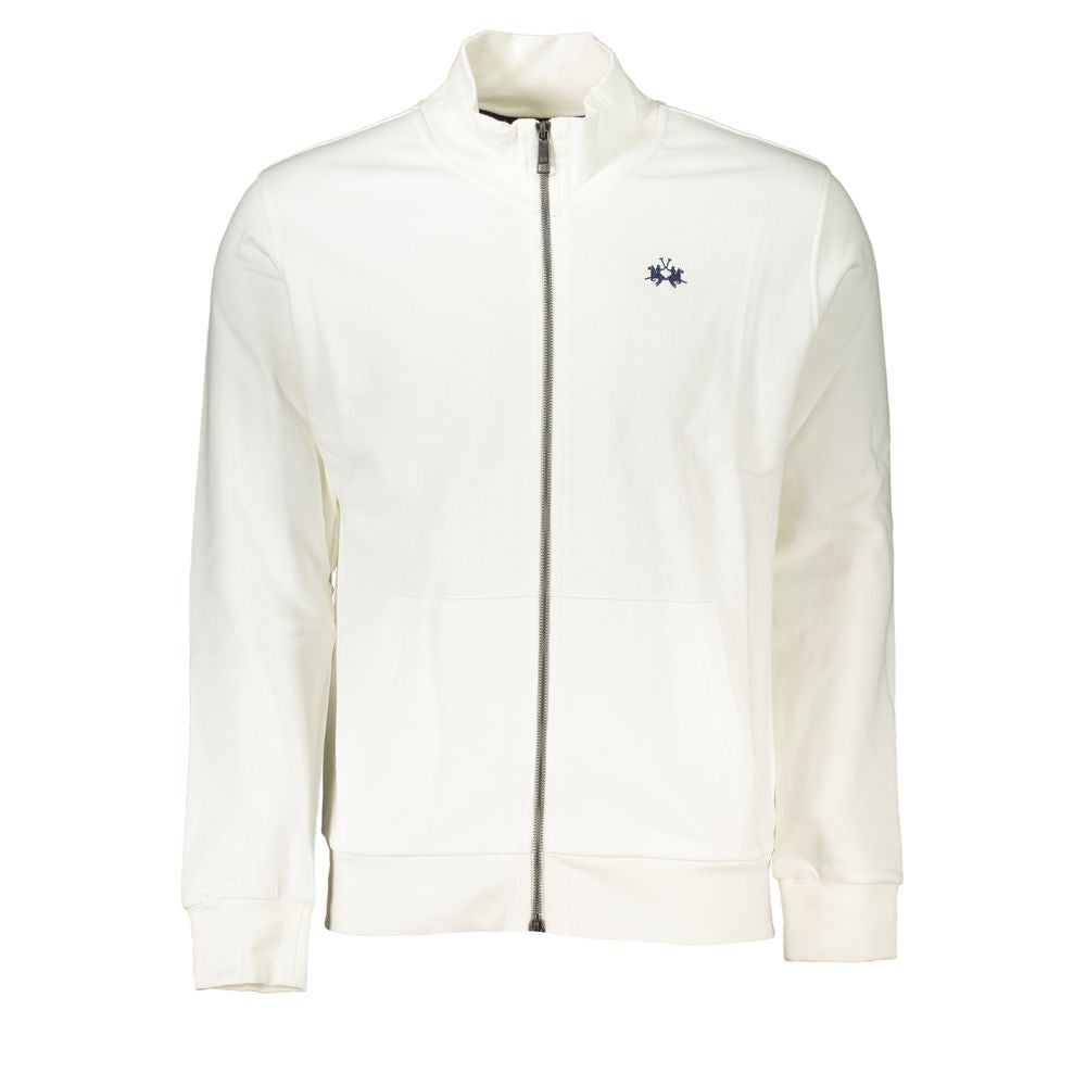La Martina Elegant White Fleece Sweatshirt - Regular Fit -   -  La Martina.