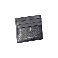 Tommy Hilfiger Sleek Blue Leather Card Holder with Contrast Details -  Leather Card Holder for Men -  Tommy Hilfiger.