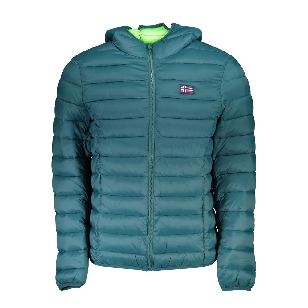 Norway 1963 Elegant Green Hooded Jacket with Multiple Pockets -   -  Norway 1963.