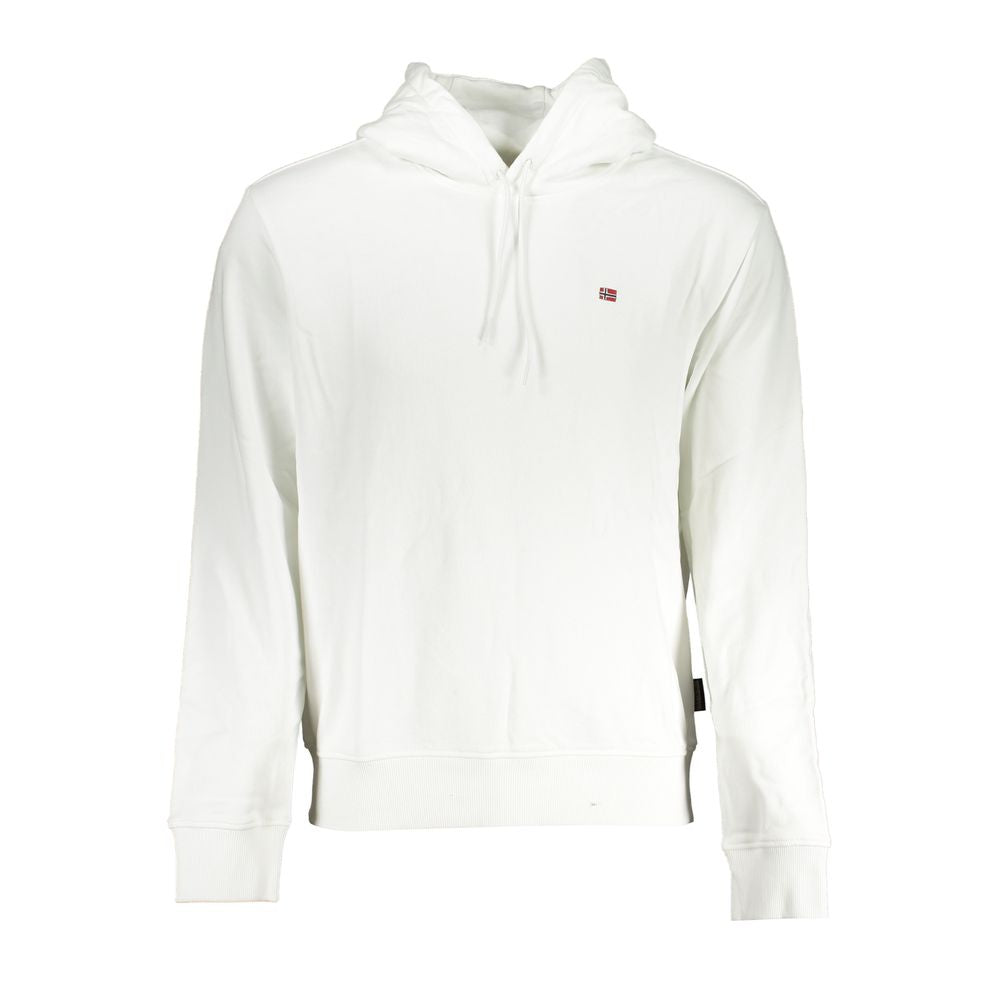 Napapijri Elegant White Hooded Cotton Sweater -   -  Napapijri.