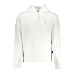Napapijri Elegant White Hooded Cotton Sweater -   -  Napapijri.