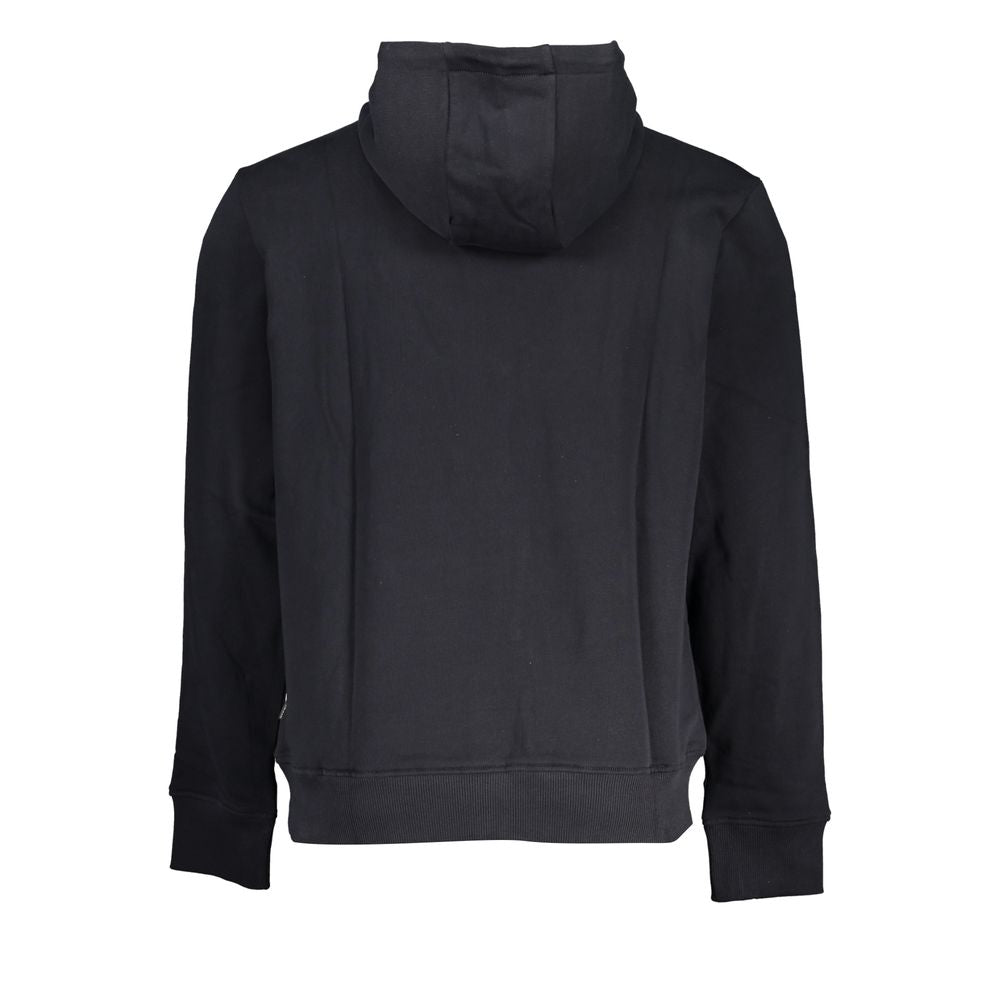 Napapijri Sleek Black Cotton Hooded Sweatshirt -   -  Napapijri.