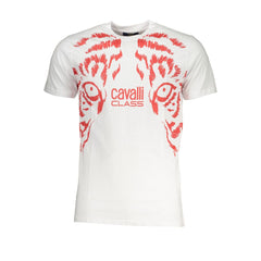 Cavalli Class White Cotton T-Shirt -   -  Cavalli Class.