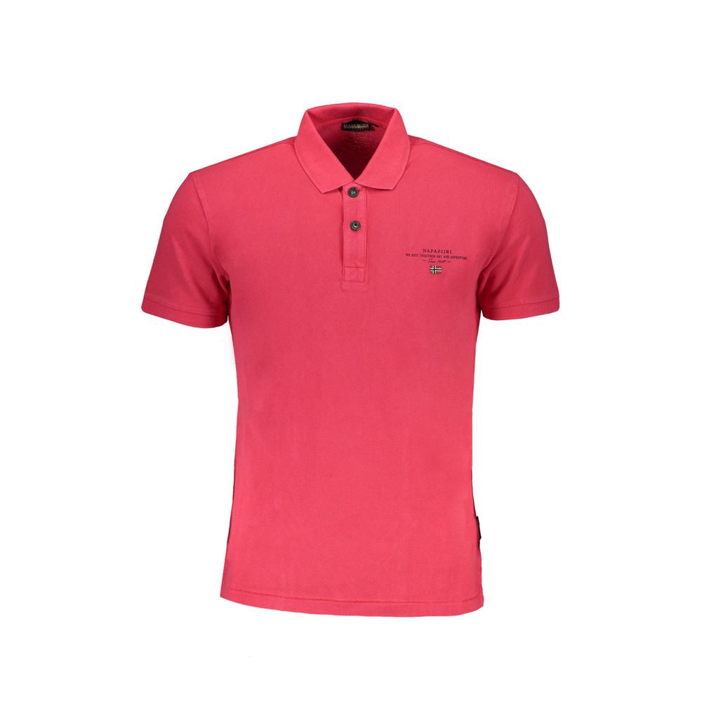 Napapijri Pink Cotton Polo Shirt -   -  Napapijri.