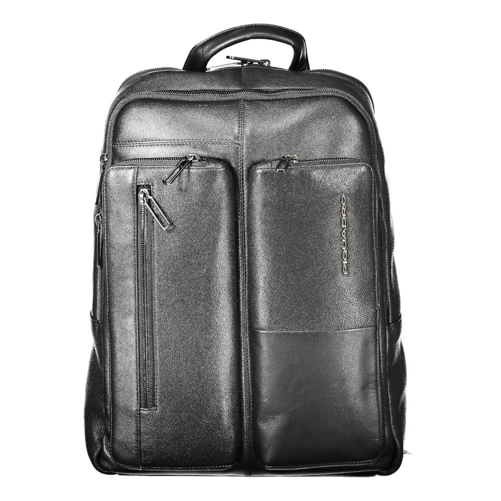 Piquadro Black Leather Men Backpack -   -  Piquadro.