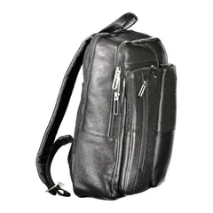 Piquadro Black Leather Men Backpack -   -  Piquadro.