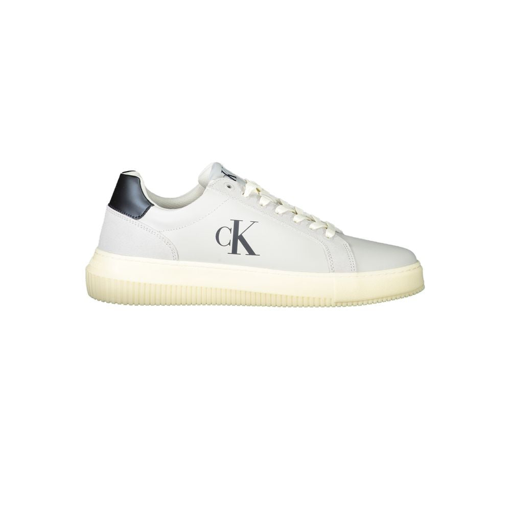 Calvin Klein Brown Leather Men Sneaker -   -  Calvin Klein.