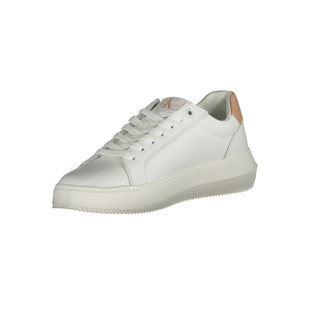 Calvin Klein White Leather Women Sneaker -   -  Calvin Klein.