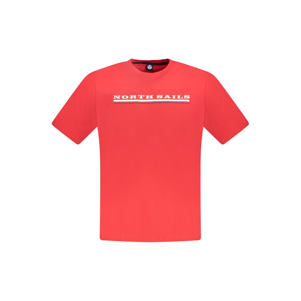 North Sails Red Cotton Men TShirt -   -  North Sails.