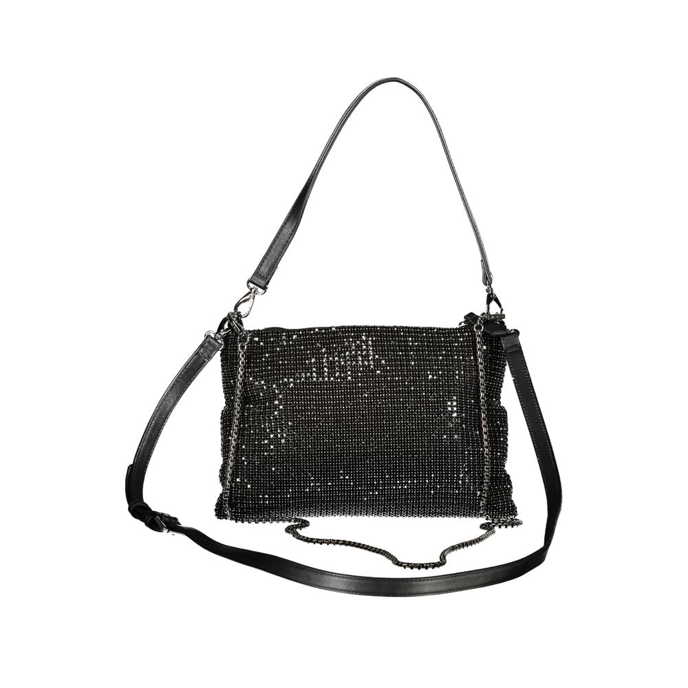 Mario Valentino Black Polyester Women Handbag with Rhinestone Details -   -  Mario Valentino.