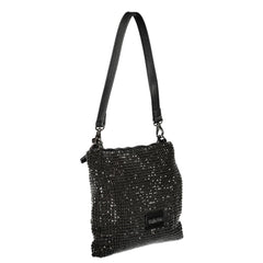 Mario Valentino Black Polyester Women Handbag with Rhinestone Details -   -  Mario Valentino.