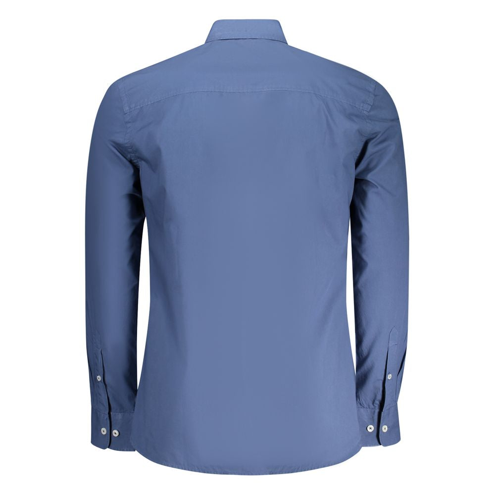 North Sails Blue Cotton Men Shirt -   -  North Sails.