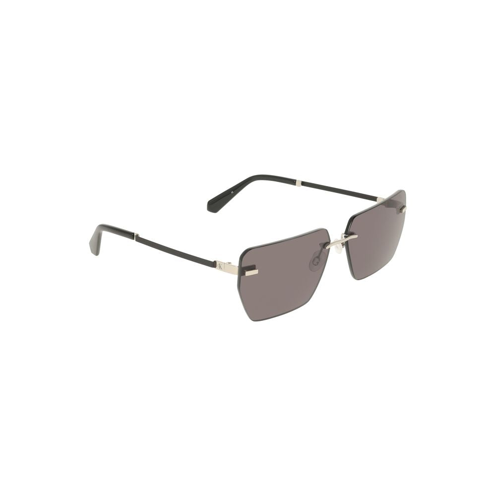 Calvin Klein Gray Metal Men Sunglass -   -  Calvin Klein.
