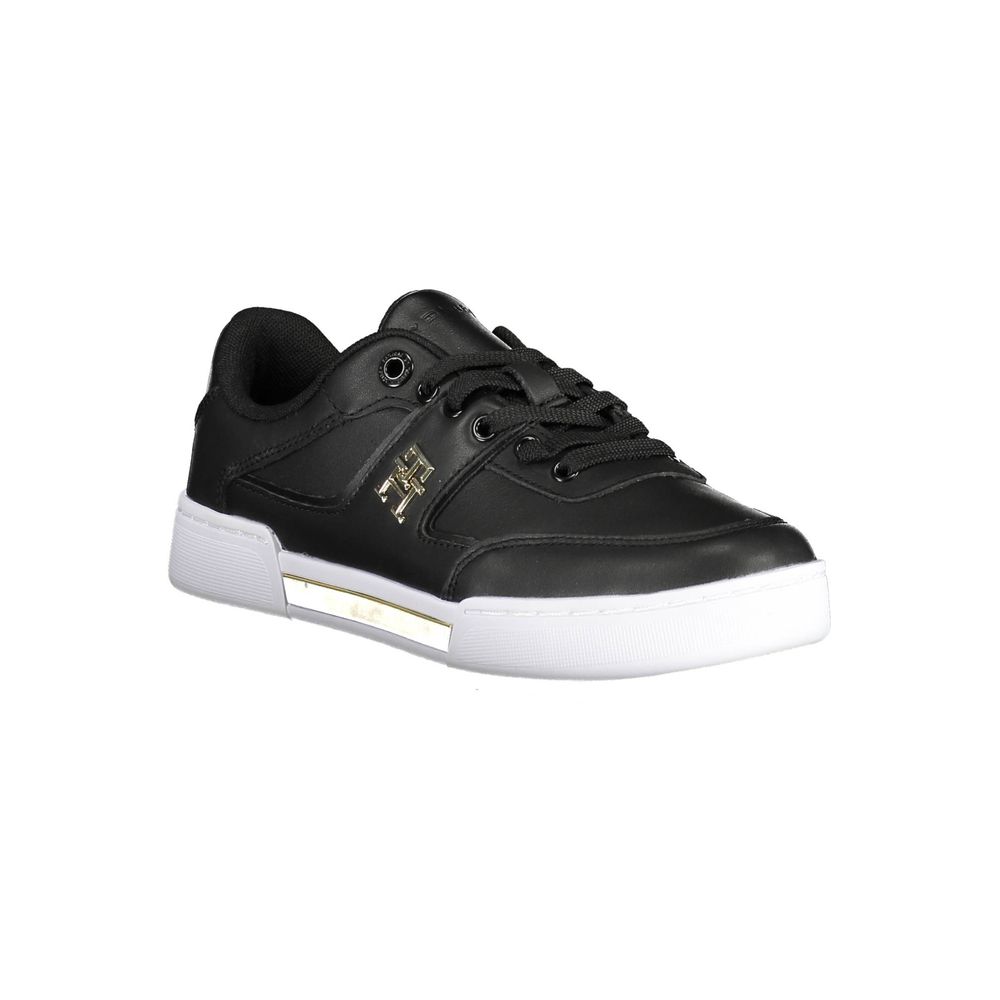 Tommy Hilfiger Black Leather Women Sneaker -   -  Tommy Hilfiger.
