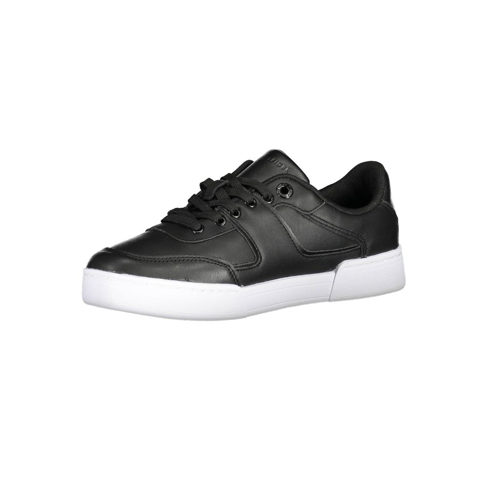 Tommy Hilfiger Black Leather Women Sneaker -   -  Tommy Hilfiger.
