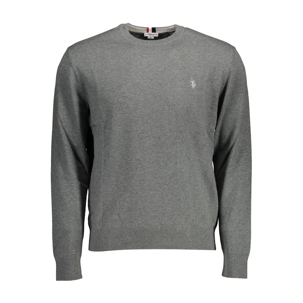 U.S. POLO ASSN. Gray Cotton Mens Sweater -   -  U.S. POLO ASSN..