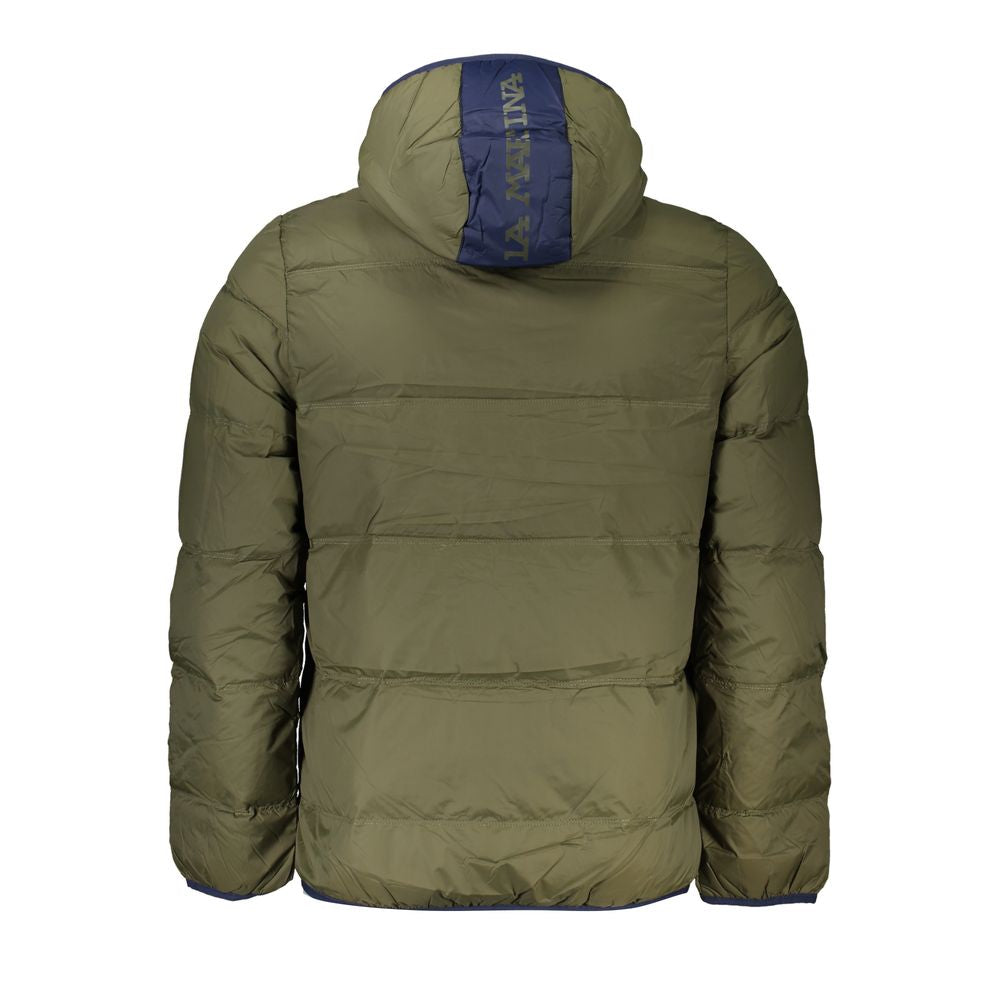 La Martina Elegant Green Hooded Jacket with Contrast Details -   -  La Martina.