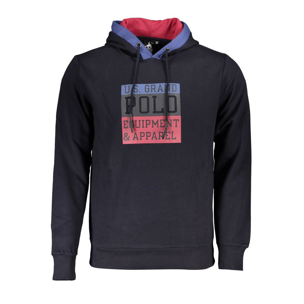 U.S. Grand Polo Classic Blue Contrast Hooded Sweatshirt -   -  U.S. Grand Polo.