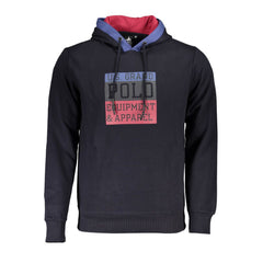 U.S. Grand Polo Classic Blue Contrast Hooded Sweatshirt -   -  U.S. Grand Polo.