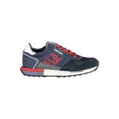Napapijri Blue Leather Men Sneaker -   -  Napapijri.