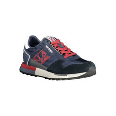 Napapijri Blue Leather Men Sneaker -   -  Napapijri.