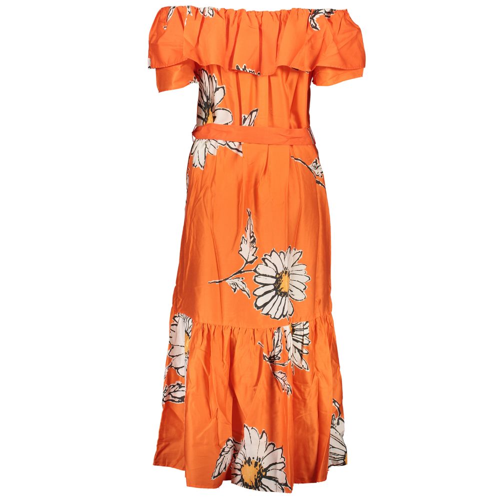 Desigual Orange Cotton Dress -   -  Desigual.