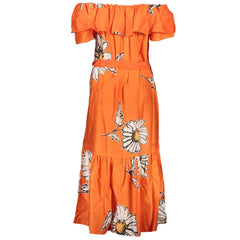 Desigual Orange Cotton Dress -   -  Desigual.