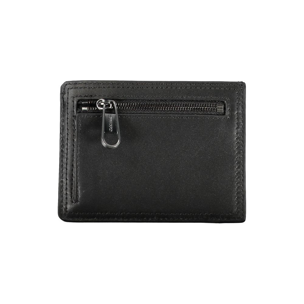 Calvin Klein Sleek Black Leather Coin Purse with Card Holder -   -  Calvin Klein.