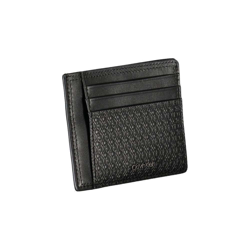 Calvin Klein Sleek Black Leather Coin Purse with Card Holder -   -  Calvin Klein.
