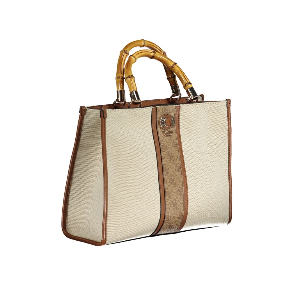 Guess Jeans Beige Cotton Handbag -   -  Guess Jeans.