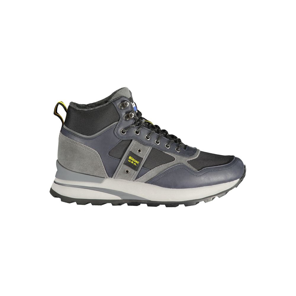 Blauer Blue Leather Men Sneaker -   -  Blauer.