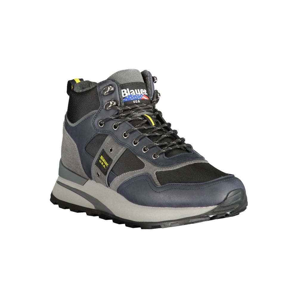 Blauer Blue Leather Men Sneaker -   -  Blauer.