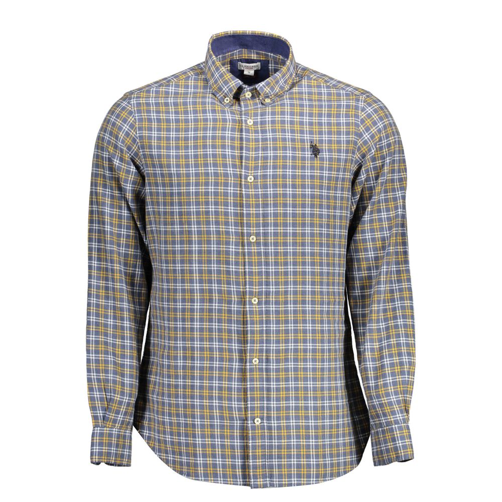 U.S. POLO ASSN. Blue Cotton Men Shirt -   -  U.S. POLO ASSN..