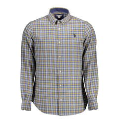 U.S. POLO ASSN. Blue Cotton Men Shirt -   -  U.S. POLO ASSN..