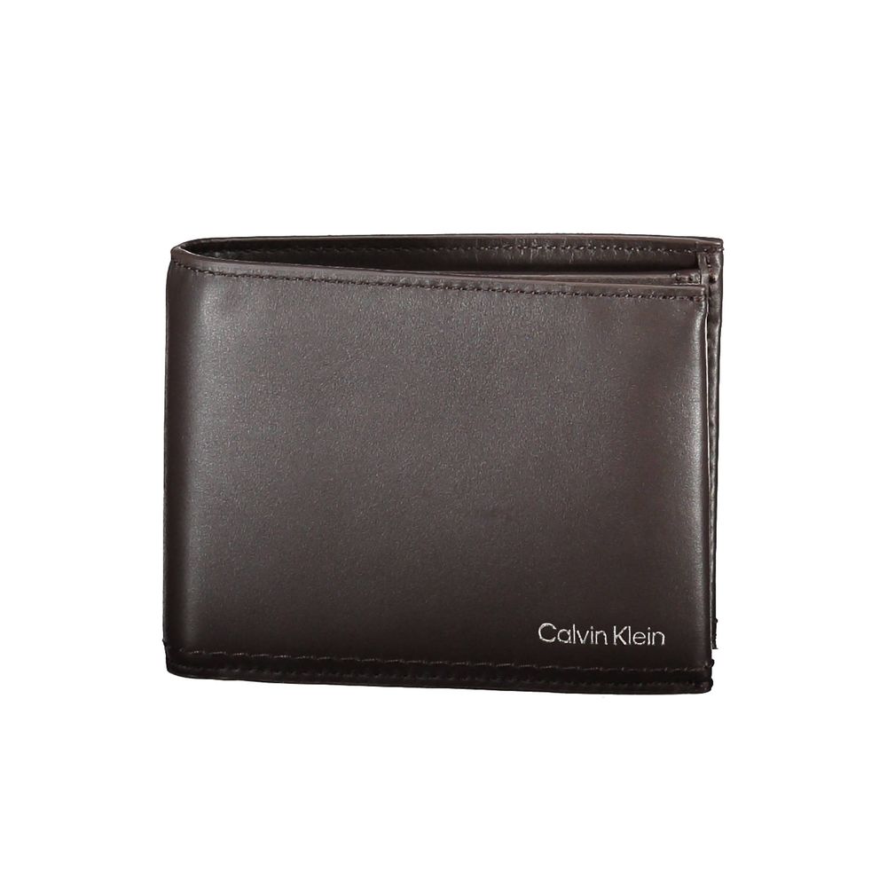 Calvin Klein Brown Leather Men Wallet -  Leather Wallet for Men -  Calvin Klein.