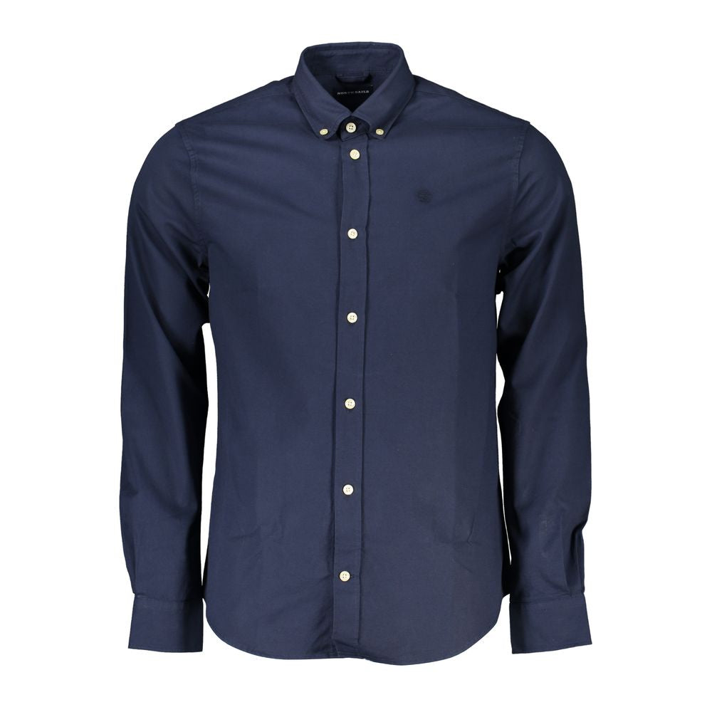 North Sails Blue Cotton Men Shirt -   -  North Sails.