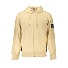 Calvin Klein Elegant Beige Zip Hooded Sweatshirt -   -  Calvin Klein.