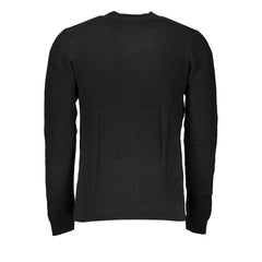 Calvin Klein Sleek Black Crew Neck Sweater with Logo -   -  Calvin Klein.