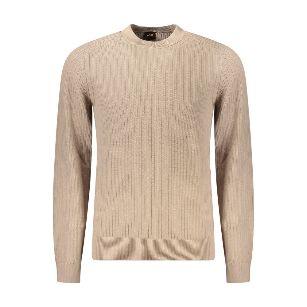 Hugo Boss Beige Cotton Men Sweater -   -  Hugo Boss.