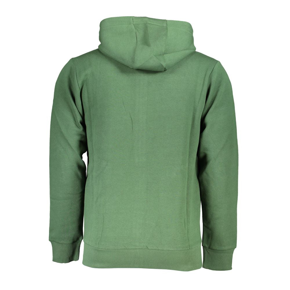 U.S. Grand Polo Chic Green Hooded Sweatshirt with Elegant Embroidery -   -  U.S. Grand Polo.