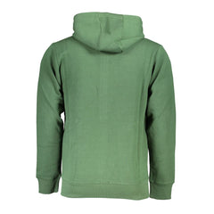 U.S. Grand Polo Chic Green Hooded Sweatshirt with Elegant Embroidery -   -  U.S. Grand Polo.
