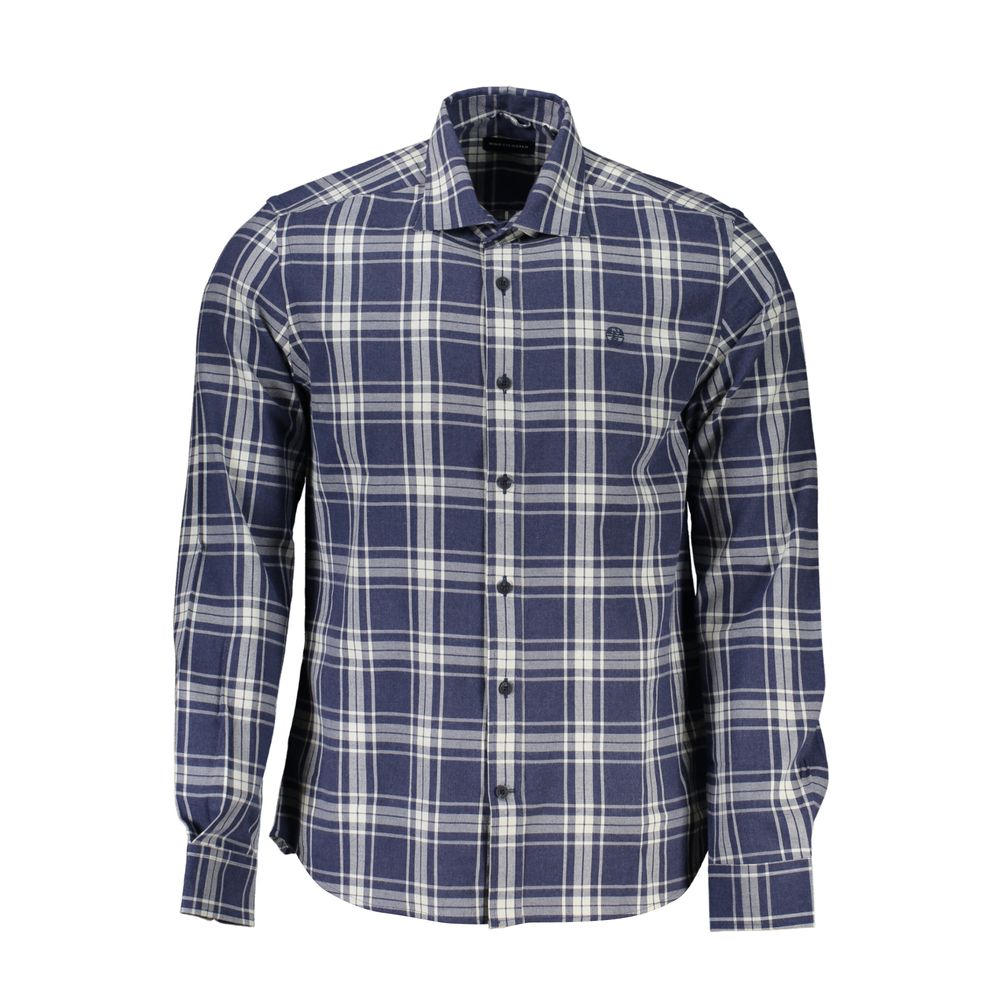 North Sails Blue Cotton Men Shirt -   -  North Sails.