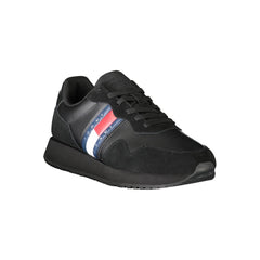 Tommy Hilfiger Black Leather Men Sneaker -   -  Tommy Hilfiger.