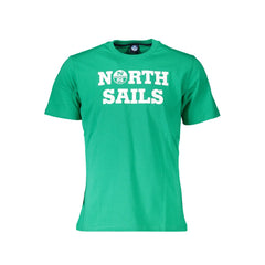 North Sails Green Cotton Men T-Shirt -   -  North Sails.