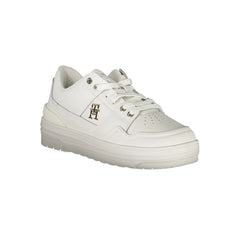 Tommy Hilfiger White Leather Women Sneaker -   -  Tommy Hilfiger.