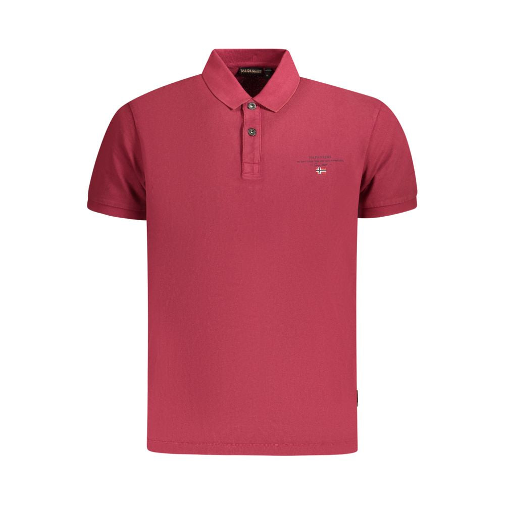Napapijri Red Cotton Men Polo Shirt -   -  Napapijri.